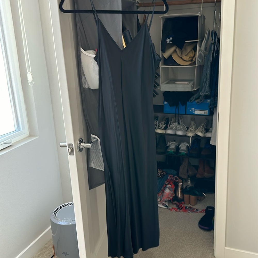 Quince Black Silk Slipdress size small